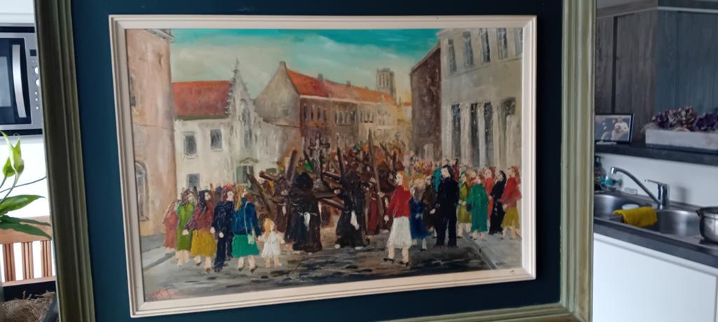 Schilderij Georges Tahon boetelingen veurne, Ophalen