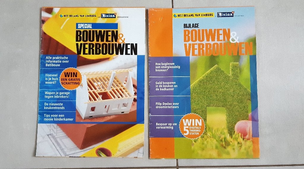 Bouwen en verbouwen,  magazine 2013 feb + sep , bijlage hBVL, Boeken, Ophalen of Verzenden, Zo goed als nieuw, Krant