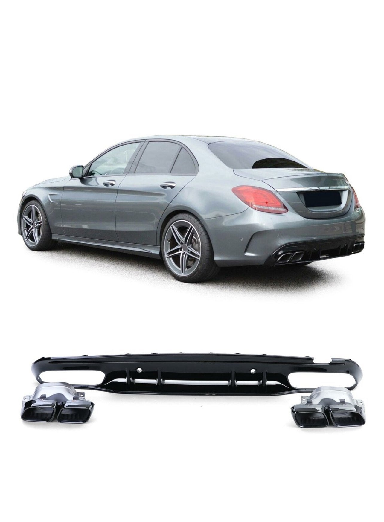 Diffuseur Mercedes Classe C w205, Neuf, Arrière, Pare-chocs, Mercedes-Benz