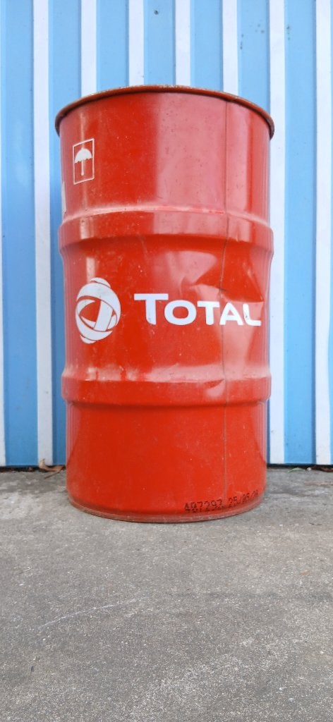 Metalen olievat 60 liter, Ophalen, Gebruikt