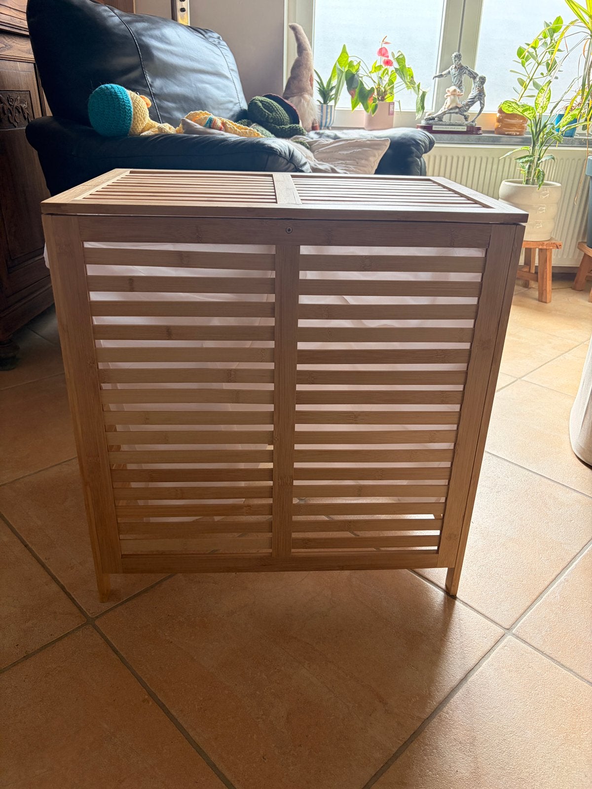 Houten wasmand, Huis en Inrichting, Ophalen, Zo goed als nieuw, Wasmand