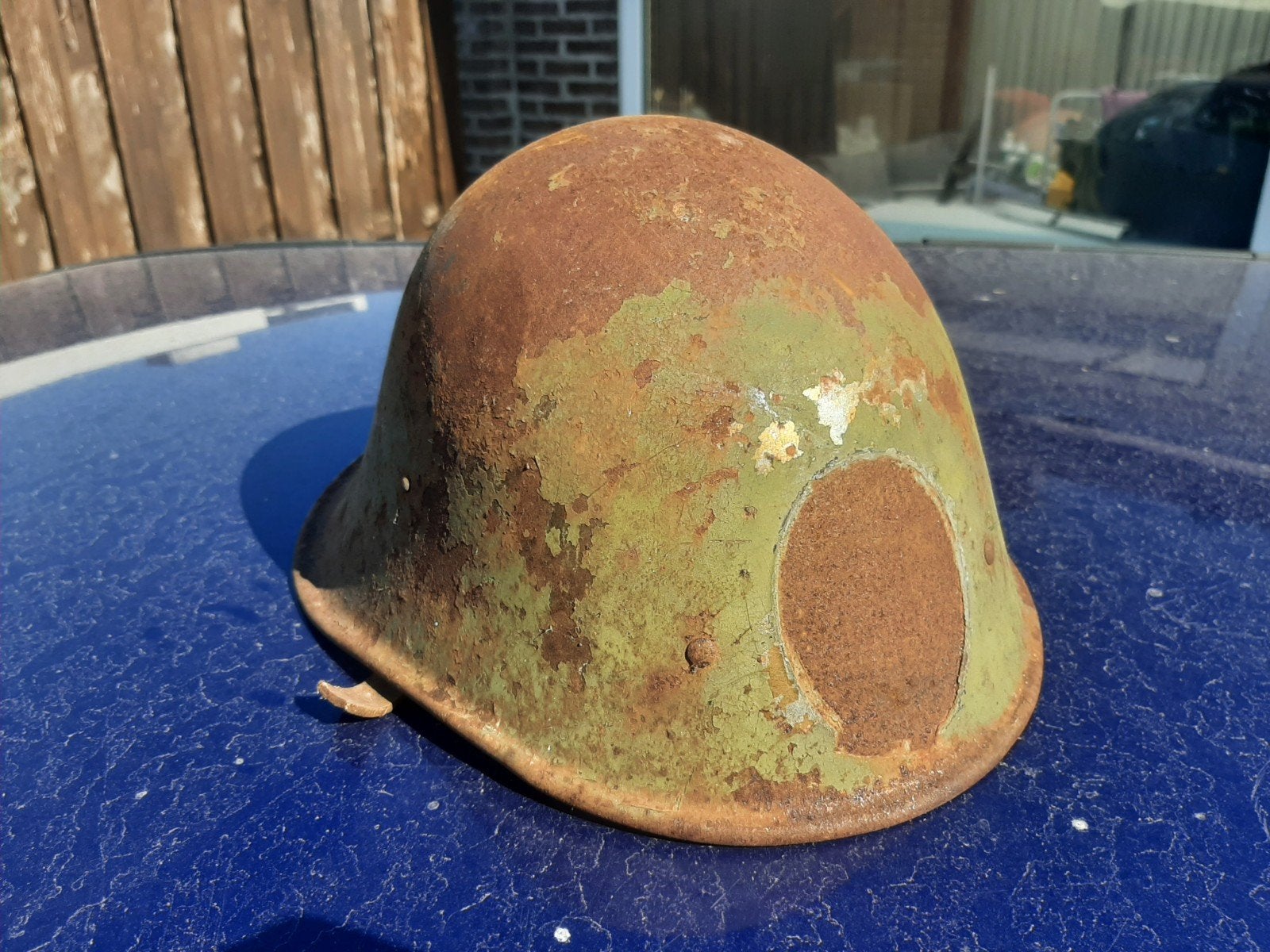 Nederlandse wo2 helm zonder plaat met binnenwerk, Verzamelen, Ophalen of Verzenden, Landmacht, Helm of Baret
