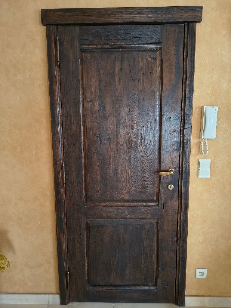 5x Eiken deuren B82cm, H201cm incl. klink, deuromlijsting, Doe-het-zelf en Bouw, Deuren en Vliegenramen, Ophalen, Gebruikt, 80 tot 100 cm