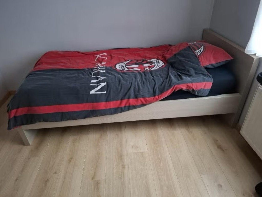 Bed en latoflex, 90 cm, Gris, Une personne, Enlèvement