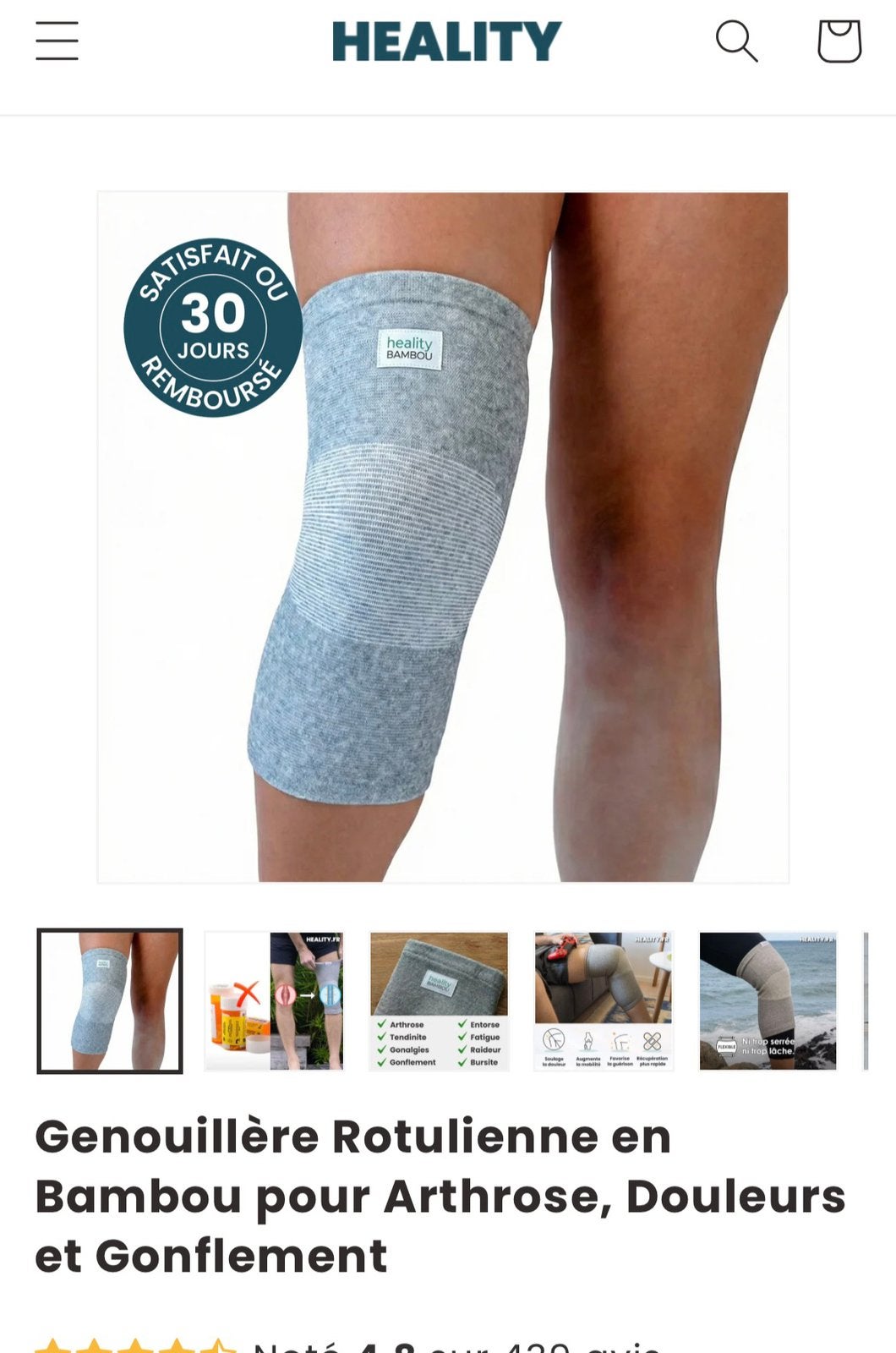 av genouillère en bambou neuve xxxxl la meilleure en marque, Diversen, Braces, Ophalen, Nieuw