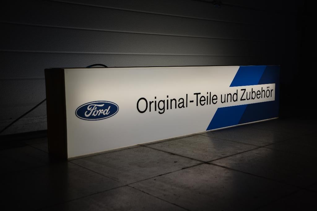 Ford dealer lichtreclame lichtbak zeldzaam, Verzamelen, Ophalen, Zo goed als nieuw, Lichtbak of (neon) lamp