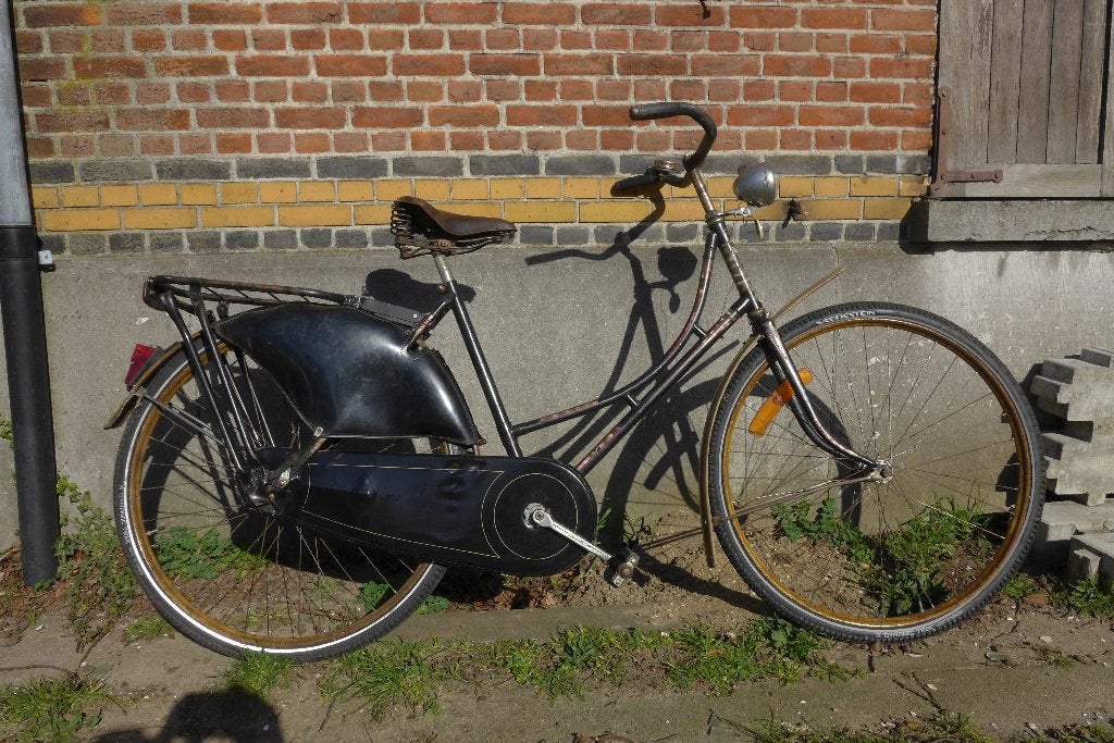 oude omafiets, 47 à 50 cm, Enlèvement, Utilisé, Frein à rétropédalage