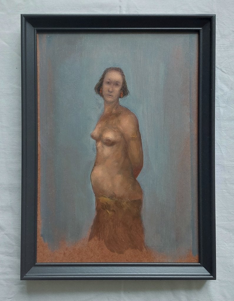 Peinture/Étude de nu debout - Peinture à l'huile, Portrait ou Personnes, Enlèvement ou Envoi, Panneau, Classique