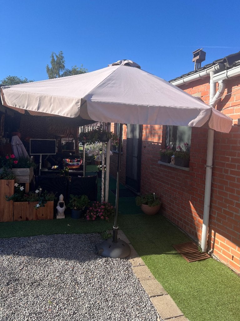 Parapluie 2 pièces avec pied, Jardin & Terrasse, Enlèvement, Comme neuf, 3 à 4 mètres, Étanche
