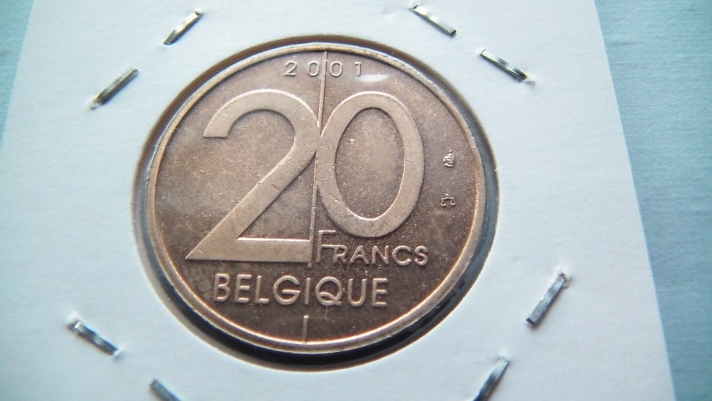 belgique 20 francs 2001 (60.000ex), Timbres & Monnaies, Enlèvement