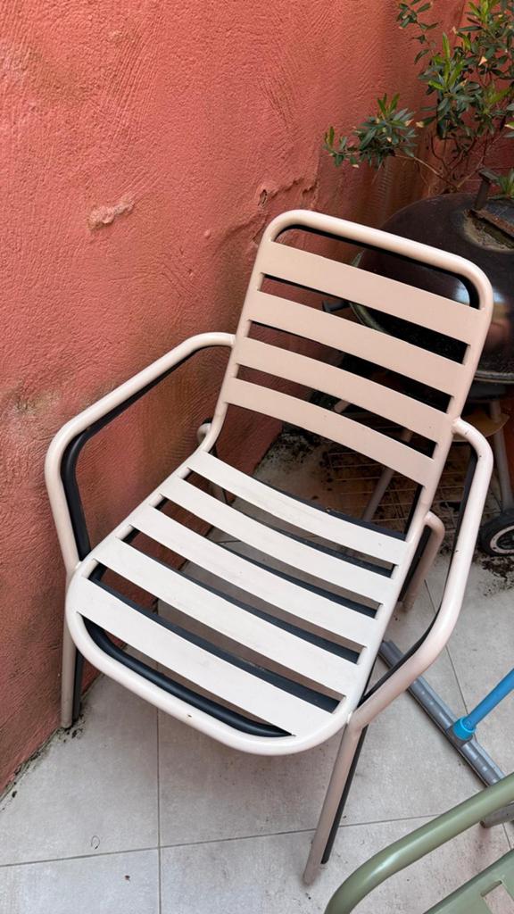 2 tuinstoelen metaal, Tuin en Terras, Tuinstoelen, Ophalen, Gebruikt, Metaal