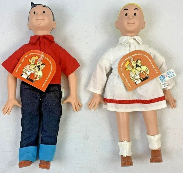 Suske en Wiske Poppen Set 1993 Gaumel met Originele Labels, Verzenden, Suske en Wiske, Zo goed als nieuw, Kleding