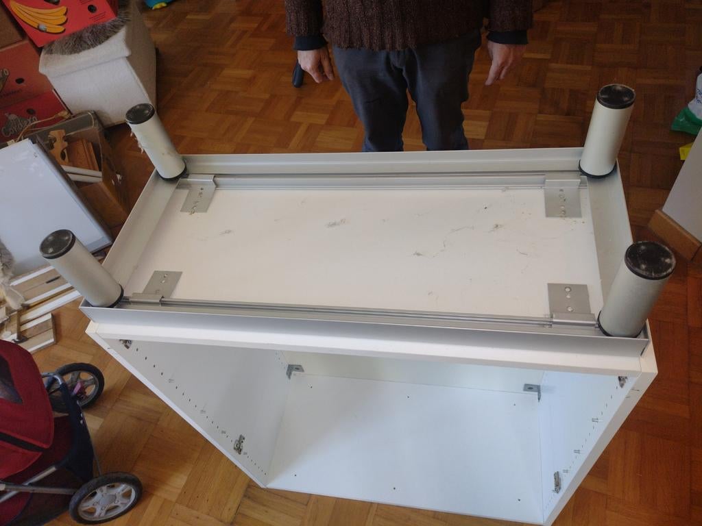 Onderstel in aluminium voor kastje 80x35 cm, Enlèvement