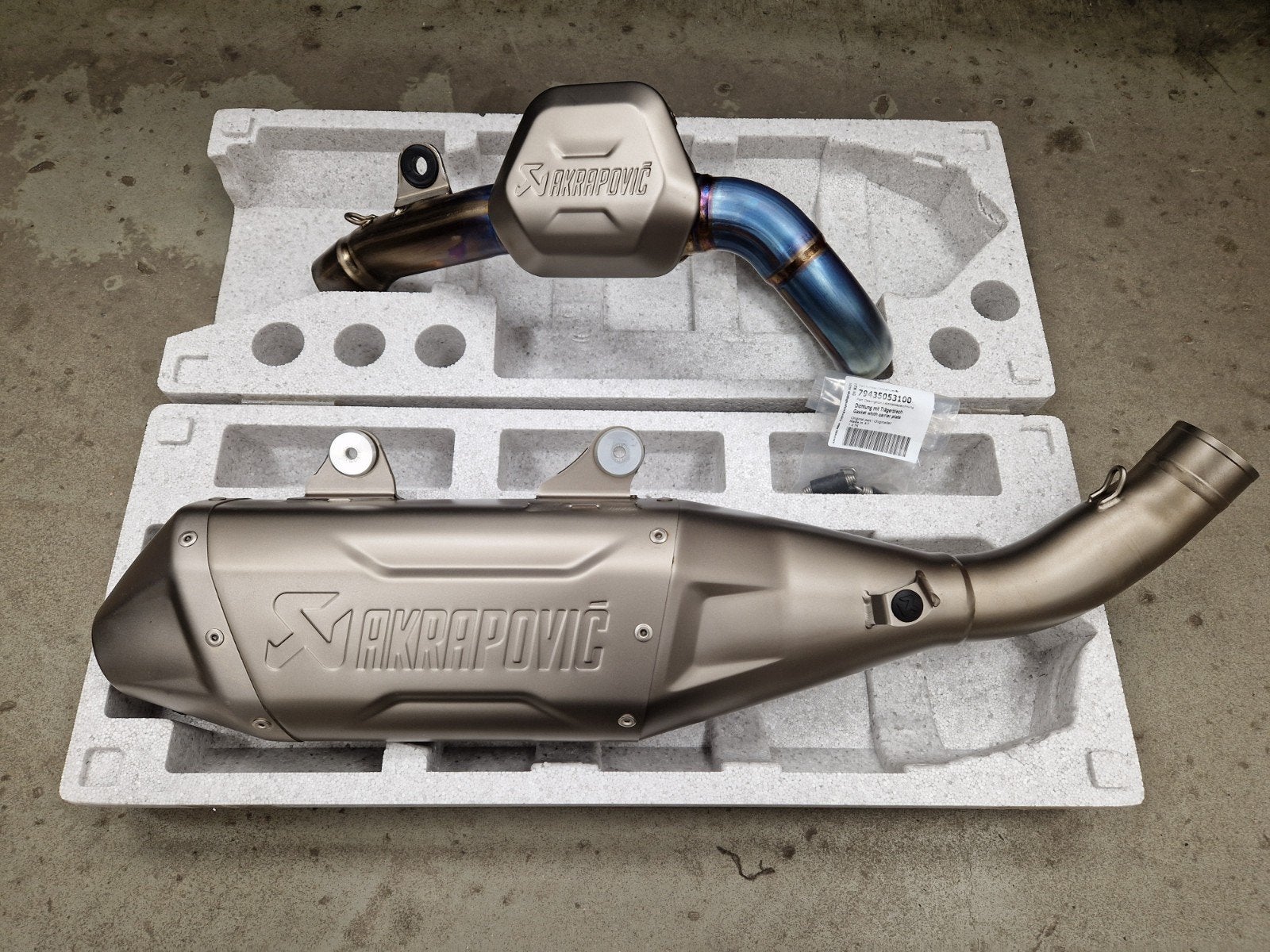 Ktm Akrapovic uitlaatsysteem 250 sx-f 2023-2027, Motoren, Ophalen of Verzenden, Gebruikt
