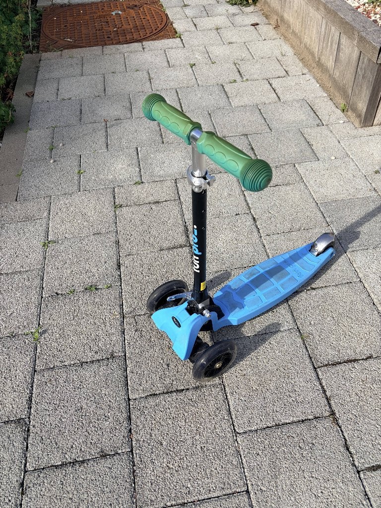 Fun Pro driewielstep blauw, Ophalen, Gebruikt