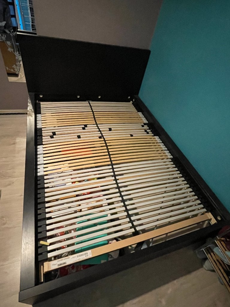 Lit 140x200, Maison & Meubles, Enlèvement, 200 cm, Bois, Deux personnes