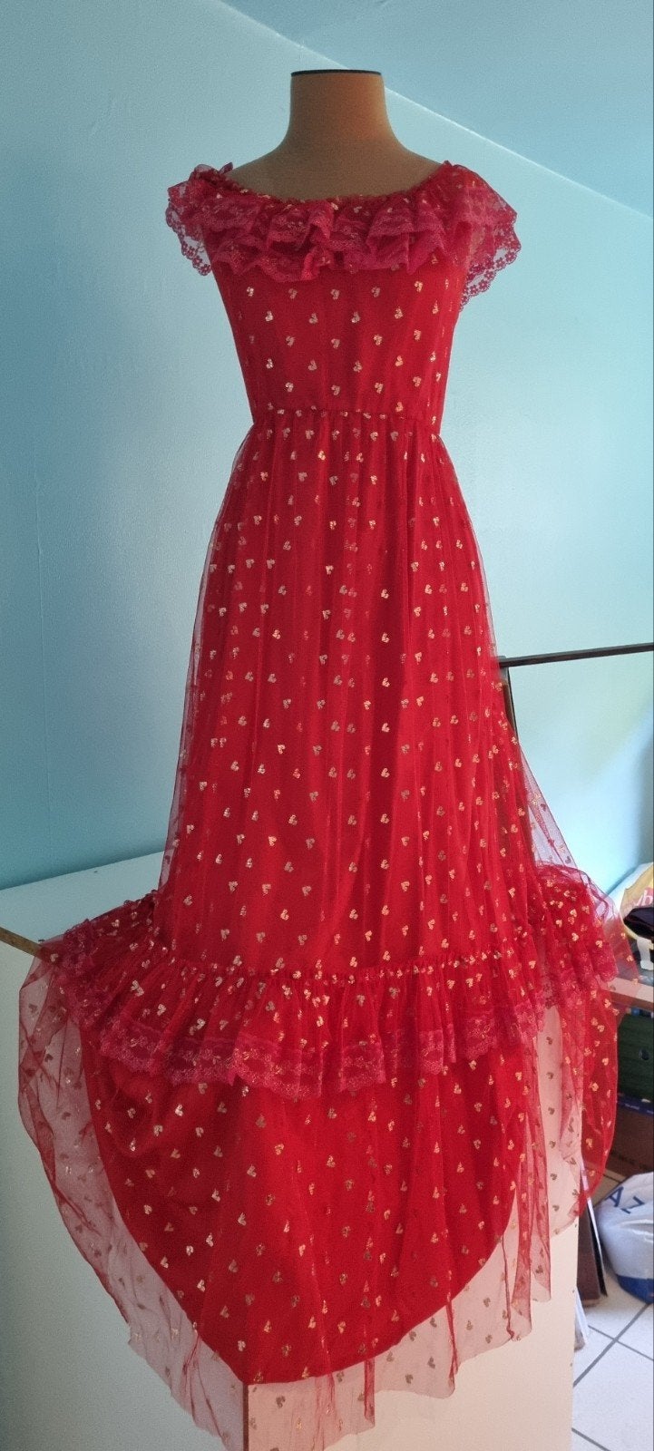 Rood avondkleed, Kleding | Dames, Ophalen of Verzenden, Maat 38/40 (M), Rood