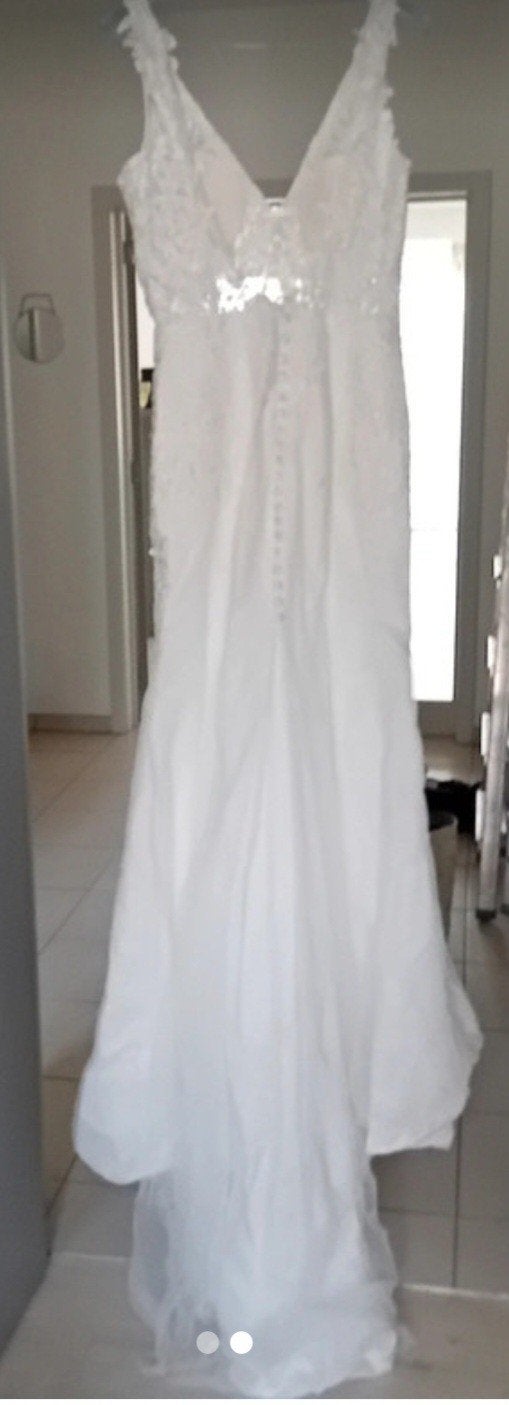 Trouwkleed met open rug, Vêtements | Femmes, Vêtements de mariage & Accessoires de mariage, Enlèvement