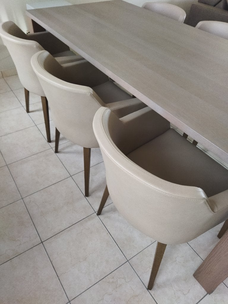 Eettafel met 6 stoelen, Ophalen, 200 cm of meer, 50 tot 100 cm, Zo goed als nieuw