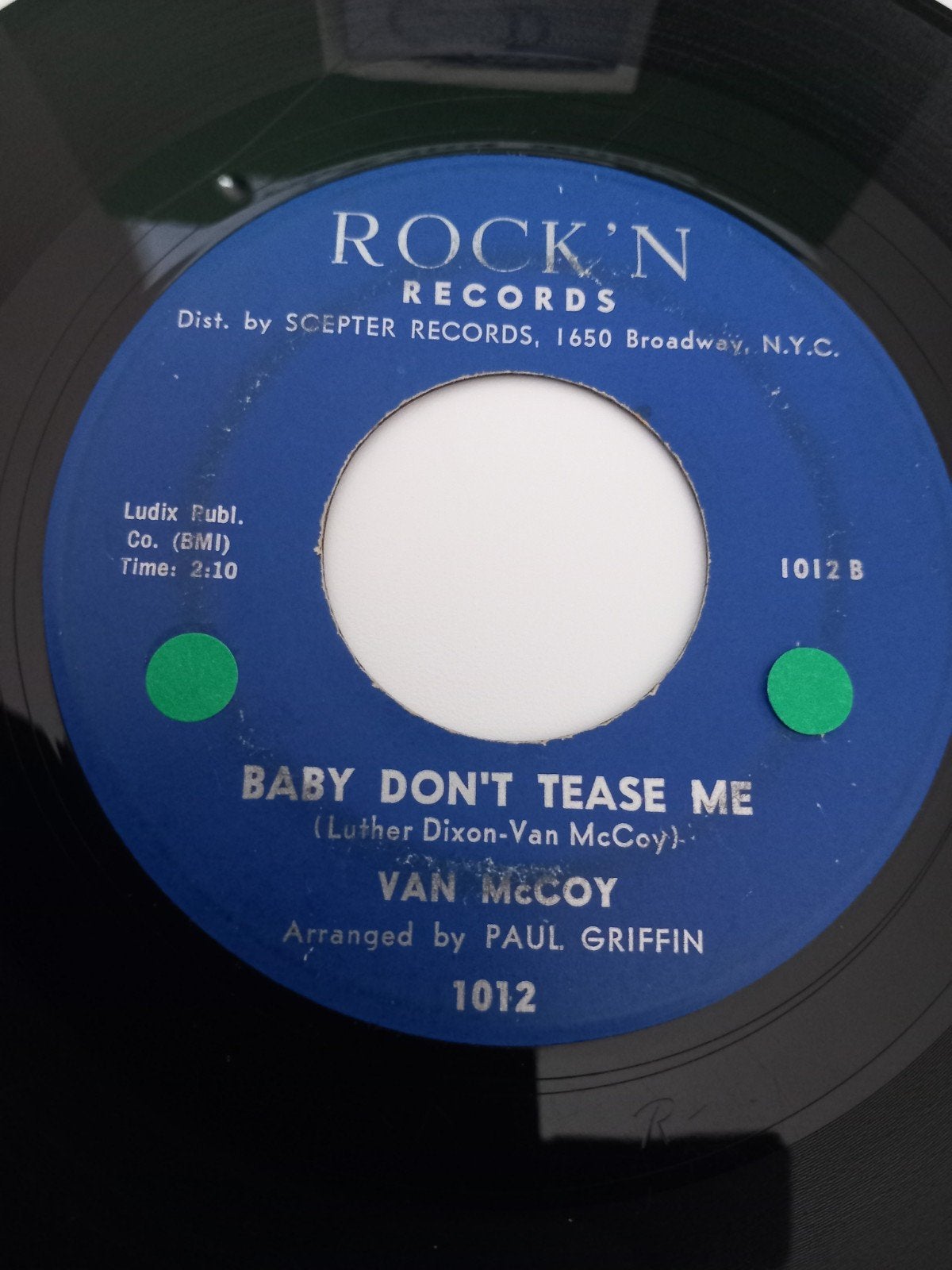 VAN MCCOY. BABY DON'T TEASE ME. R&B 60S USA 45T