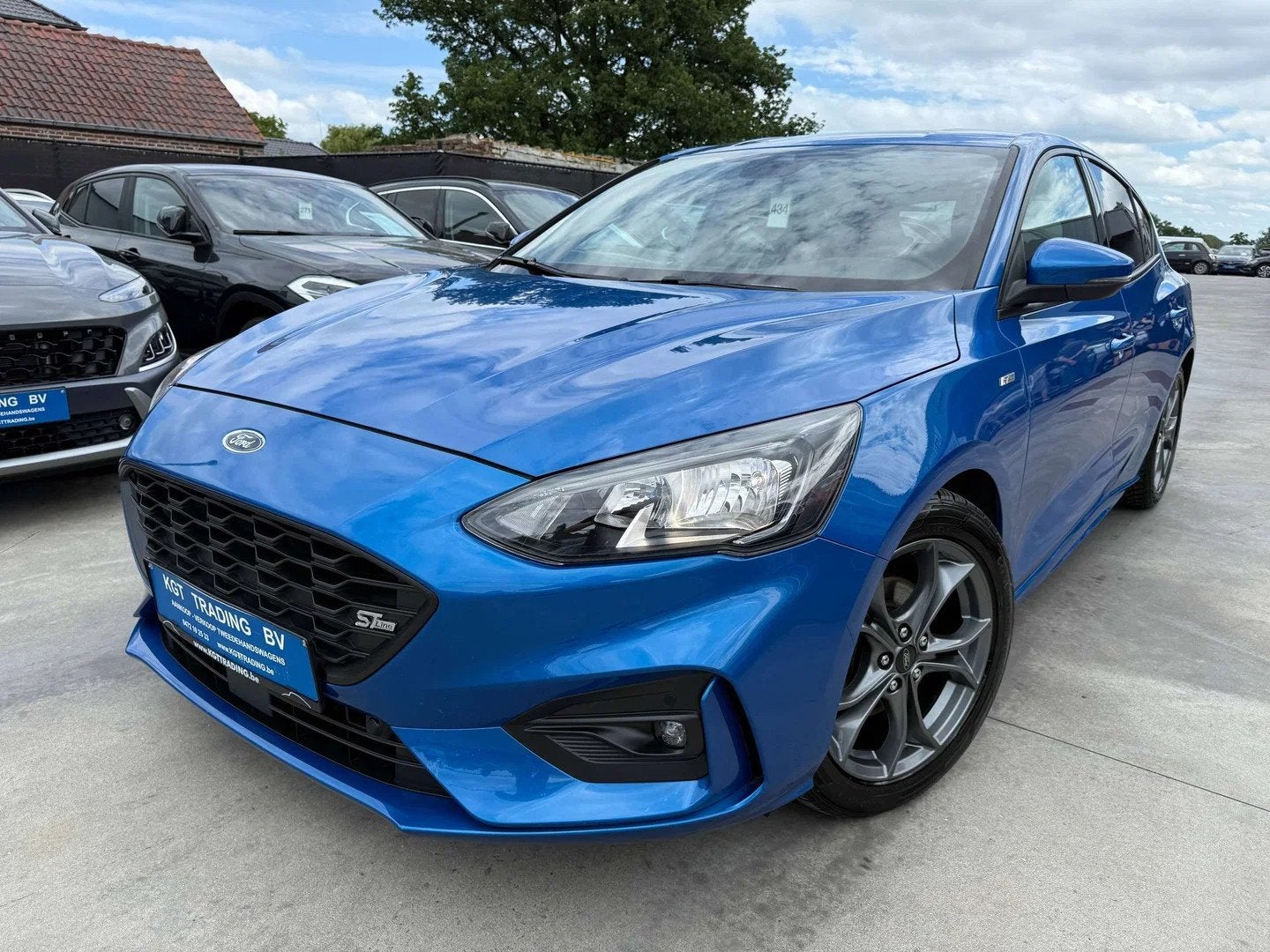 Ford Focus 1.0i 125PK ST-LINE AUTOMAAT 5-DEURS NAVIGATIE FUL, Stof, Gebruikt, Adaptive Cruise Control, Blauw