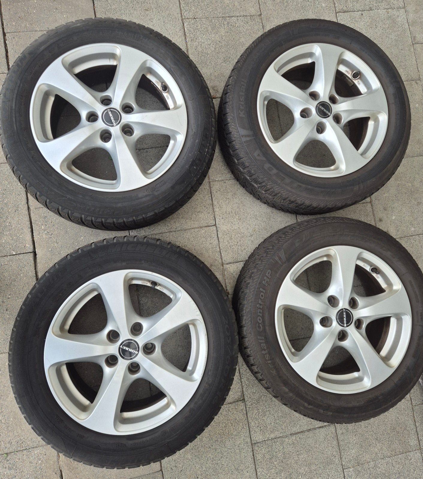 4 velgen met winterbanden 205/60 R16, Auto-onderdelen, Ophalen, Gebruikt, Velg(en), 16 inch