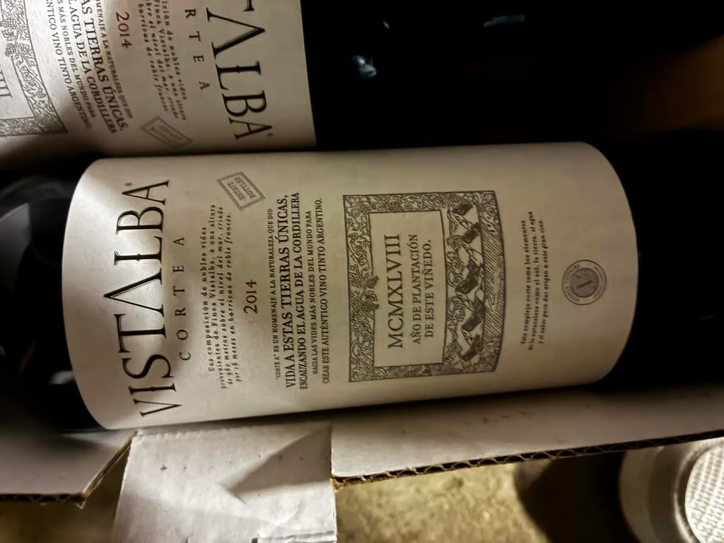 Vistalba Cortea 2014 - Argentijnse hoogwaardige wijn, Verzamelen, Wijnen, Nieuw, Ophalen of Verzenden, Zuid-Amerika, Rode wijn
