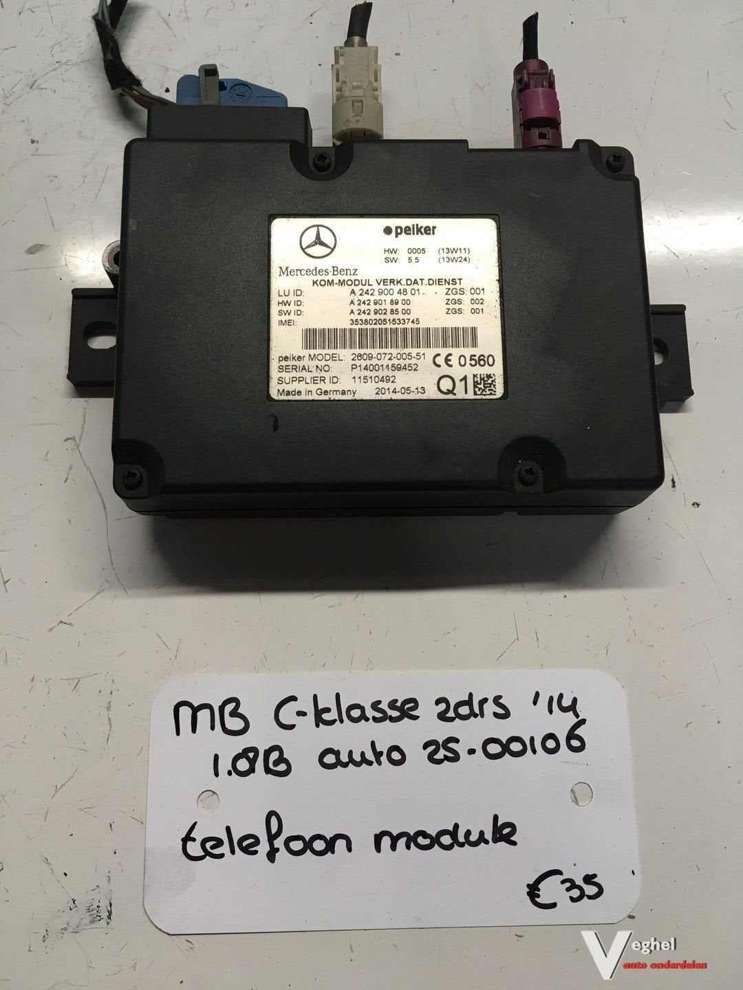 Mercedes C klasse Coupe 1.8 2014  2500106  Telefoon module A, Gebruikt, -, -, Ophalen of Verzenden