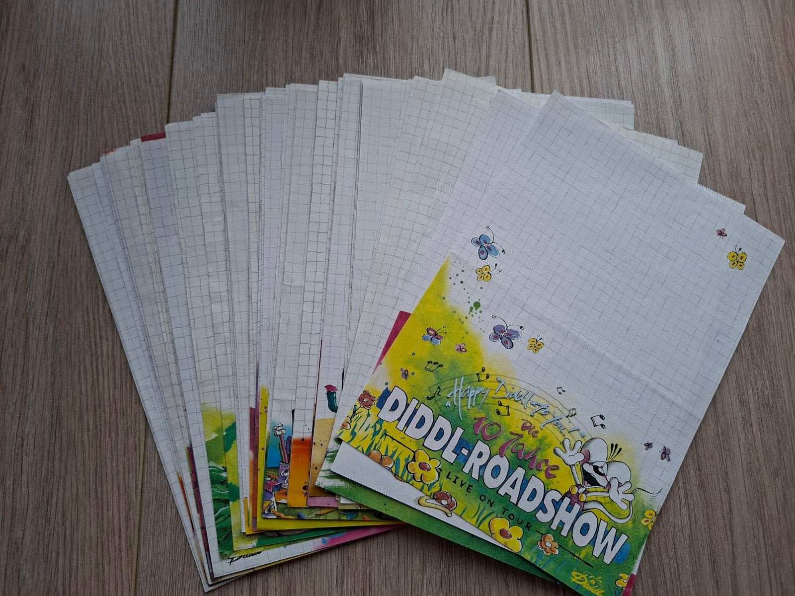 60 Witte Diddl blaadjes, Enlèvement, Diddl, Utilisé, Papier, Carte ou Papeterie