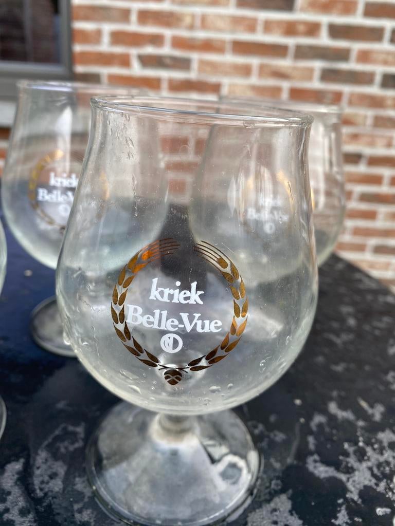 Kriek Belle Vue x 5, Enlèvement, Comme neuf, Verre à bière
