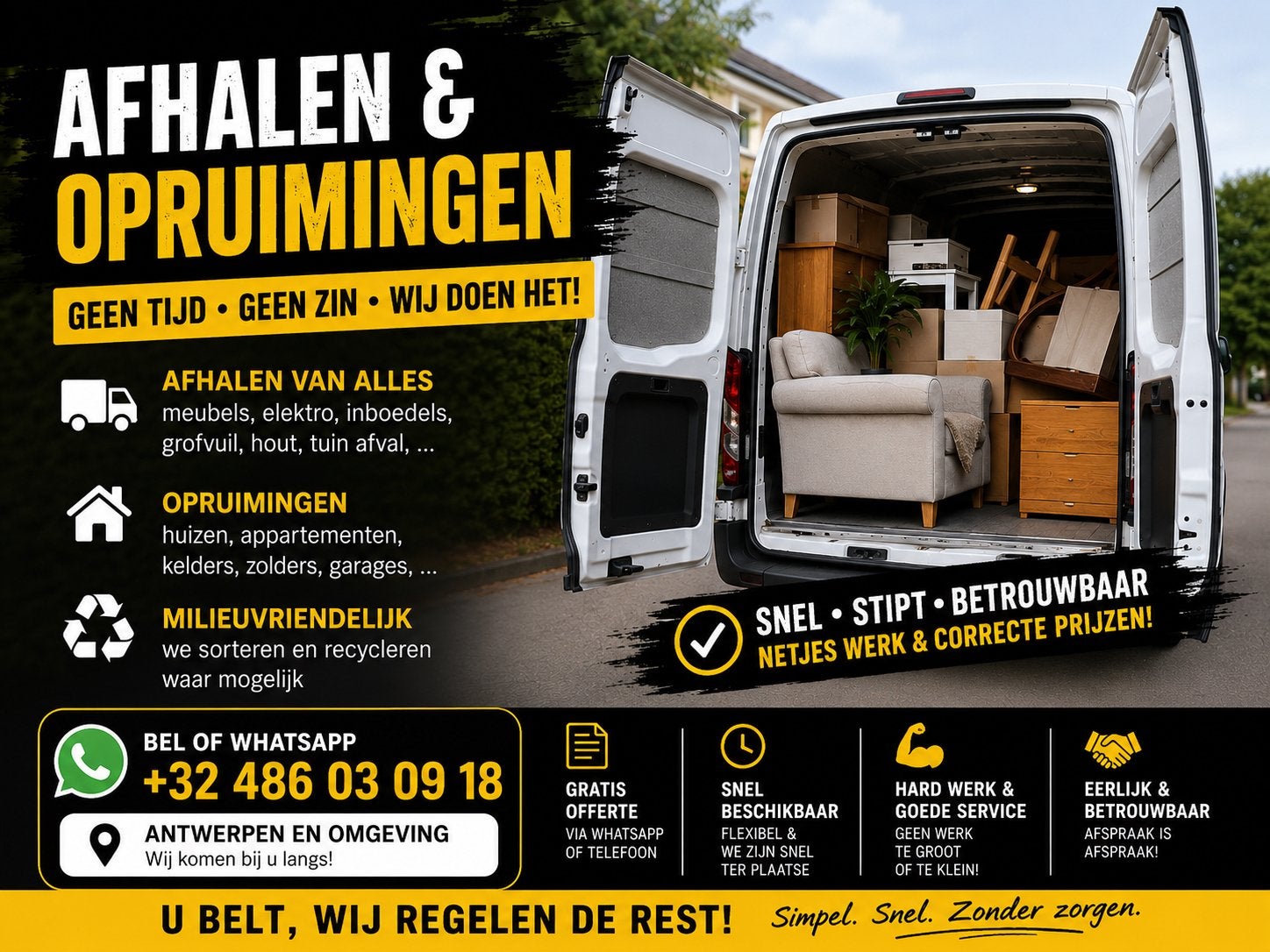 Afhalingen & Opruimingen – Antwerpen en Omgeving