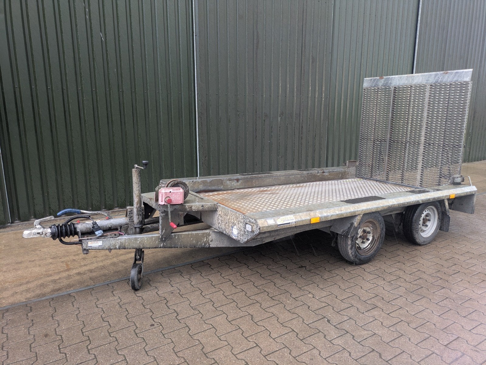 Hapert aanhanger machinetransporter 3000kg aanhangwagen, Ophalen, Gebruikt