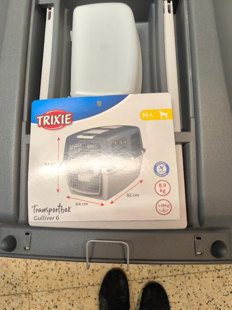 Box Cage transport chien, Dieren en Toebehoren, Transportboxen, Zo goed als nieuw, Ophalen