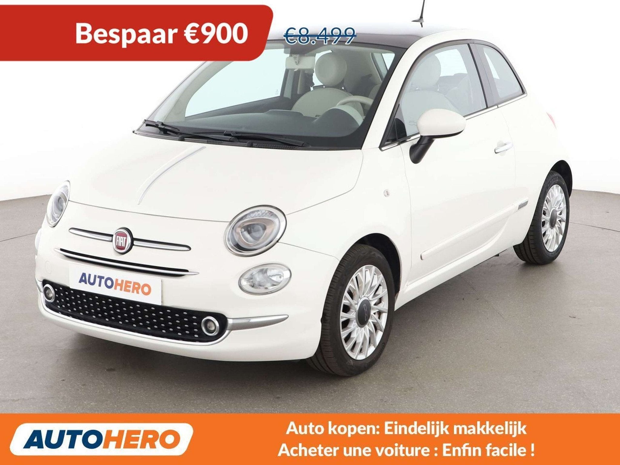 Fiat 500 1.2 Lounge (année de construction 2015), Autos, 1242 cm³, Achat, 69 ch, Boîte manuelle