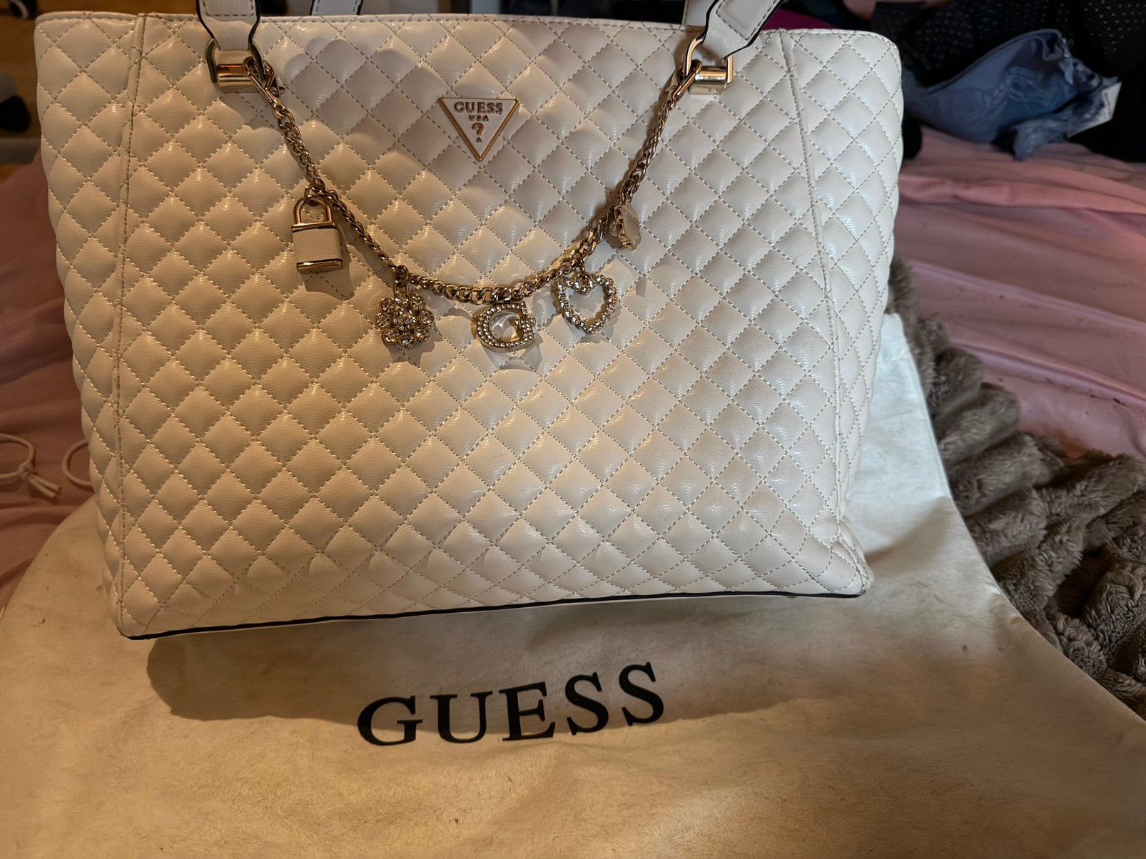 Guess handtass wit, Ophalen, Zo goed als nieuw, Wit, Handtas