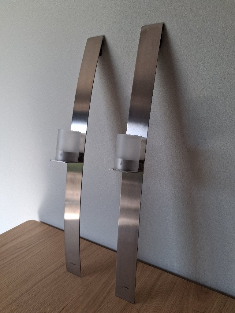 2 Metalen theelichthouders, Autres marques, Enlèvement, Utilisé, Autres types