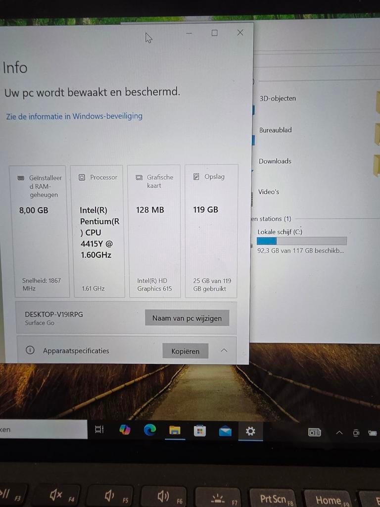 Tablette Microsoft Surface Go 11 pouces 8 Go/128 Go, Enlèvement ou Envoi, 11 pouces, 8 GB, Avec écran tactile