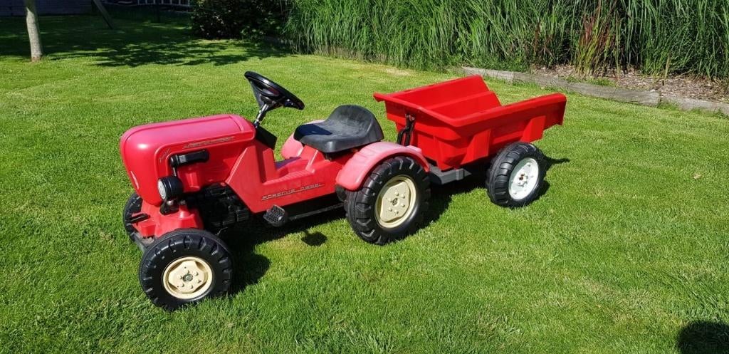 kindertractor Porsche Diesel met kipper aanhangwagen, Ophalen, Gebruikt, Trapvoertuig