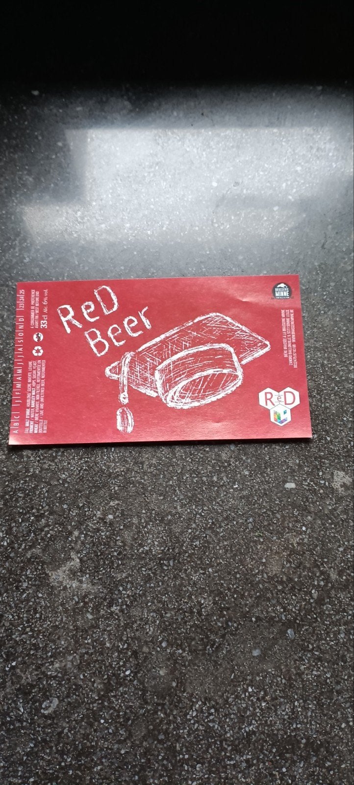bieretiket Red beer br. Minne Somme leuze, Verzamelen, Ophalen of Verzenden