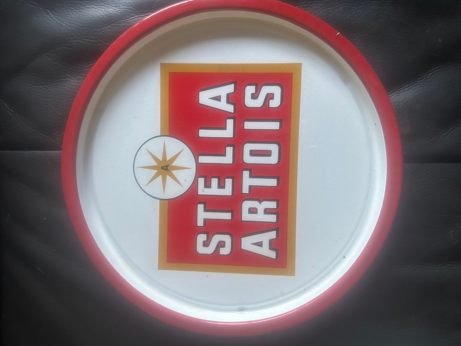 Emaille plateau stella artois, Ophalen, Gebruikt, Reclamebord, Plaat of Schild, Stella Artois