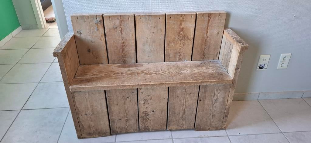Steigerhouten bankje, Ophalen