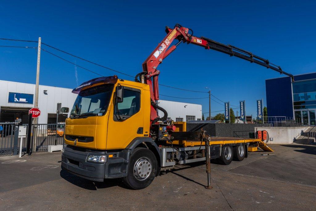 Renault PREMIUM 370 DCI + HMF 1680/5x (bj 2002), Auto's, Overige kleuren, Renault, 272 kW, Trekhaak