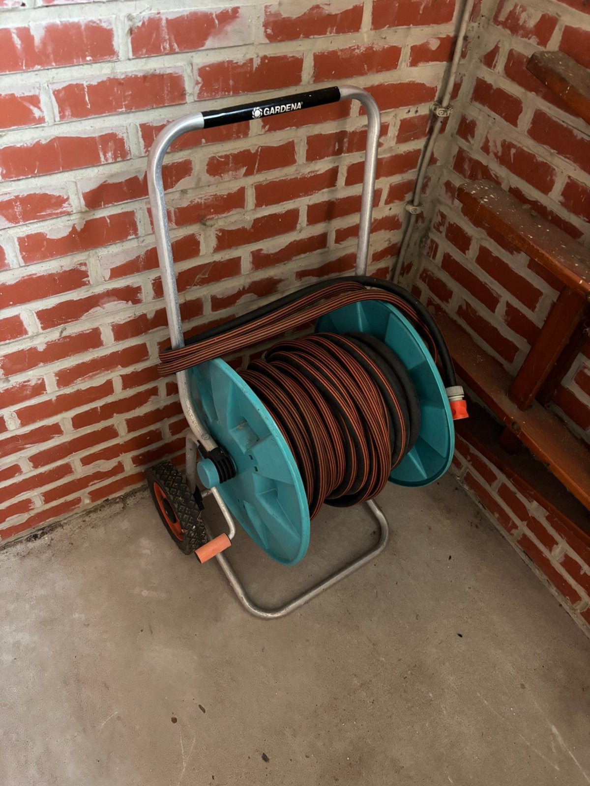 GARDENA slangenwagen met 35m  slang 3/4" (19mm), Ophalen, Gebruikt