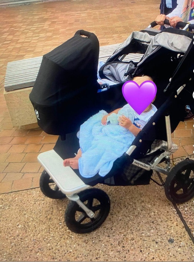 Dubbele buggy - Easywalker, Enfants & Bébés, Enlèvement, Utilisé, Modèle duo