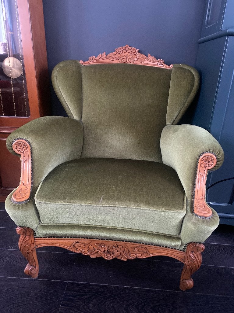 Antieke groene zetel, Ophalen