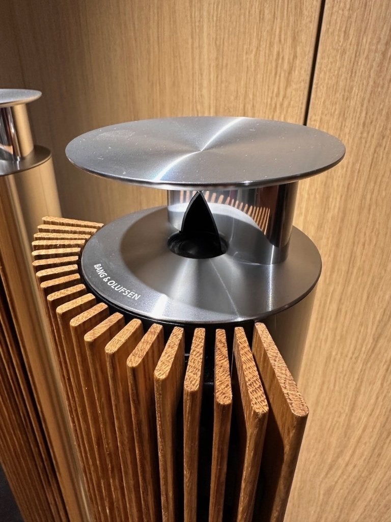 Bang & Olufsen Beolab 18 Alu met eiken lamellen - B&O, Audio, Tv en Foto, Info@bang-olufsen.dk, Zo goed als nieuw, 120 watt of meer