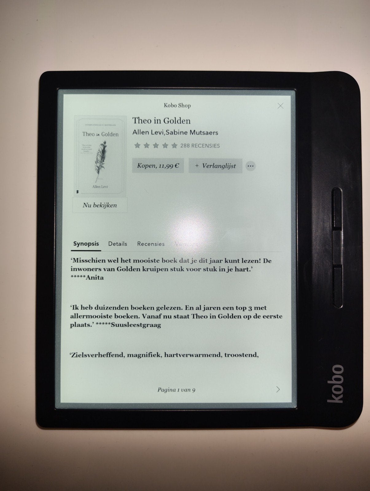 Kobo Libra h20, Computers en Software, Ophalen of Verzenden, Zo goed als nieuw