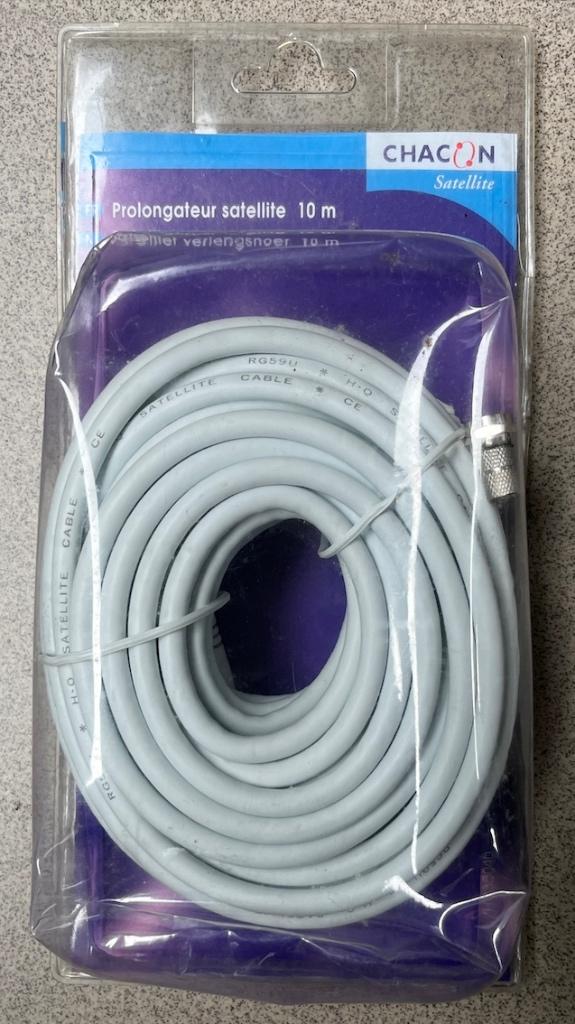 -> câble d'extension d'antenne satellite 10 m, TV, Hi-fi & Vidéo, Antennes paroboliques, Enlèvement ou Envoi, Neuf, Accessoires d'antenne (parabolique)