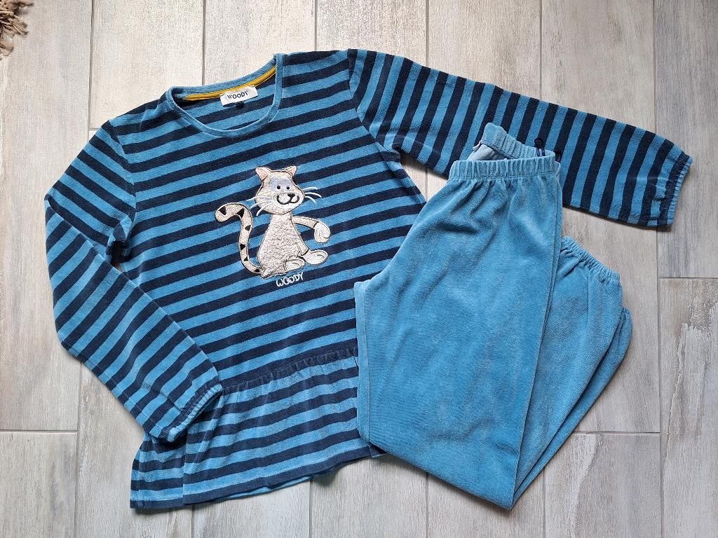 ✿ M140 - Woody pyjama velours thema kat, Enlèvement ou Envoi, Vêtements de nuit ou Sous-vêtements, Utilisé, Fille