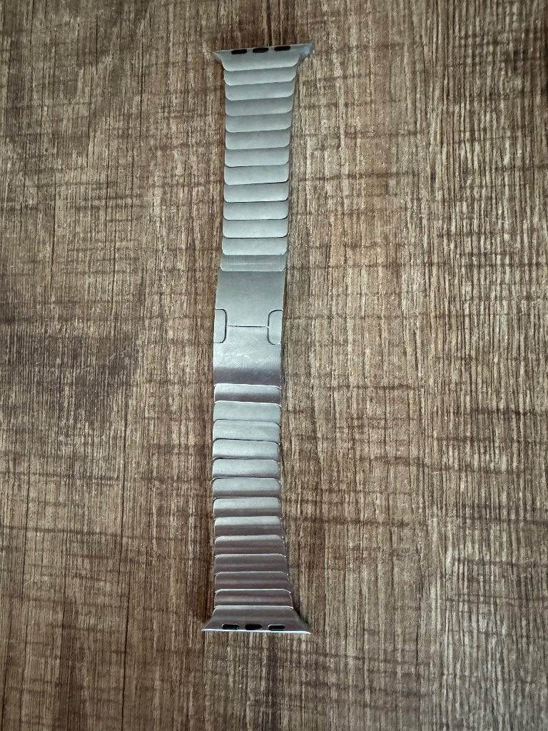 Apple watch origineel stalen bandje, Bijoux, Sacs & Beauté, Montres connectées, Enlèvement ou Envoi, Comme neuf, Apple Watch